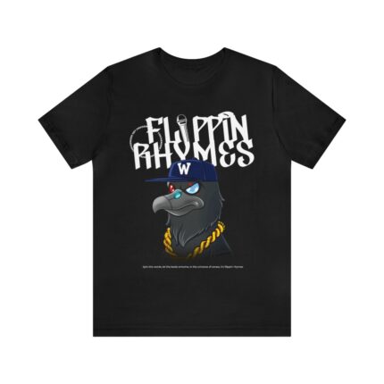 Chicken Custom Graphic Design Flippin Rhymes Black Shirt