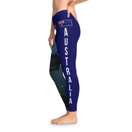 Spandex Leggings Australia National Blue Workout Pants