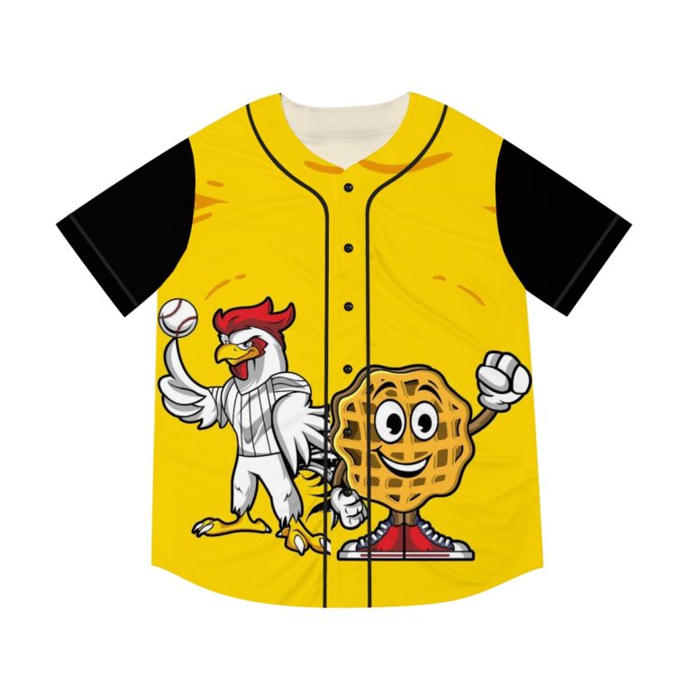 Baseball Jersey For Men Chicken and Waffle