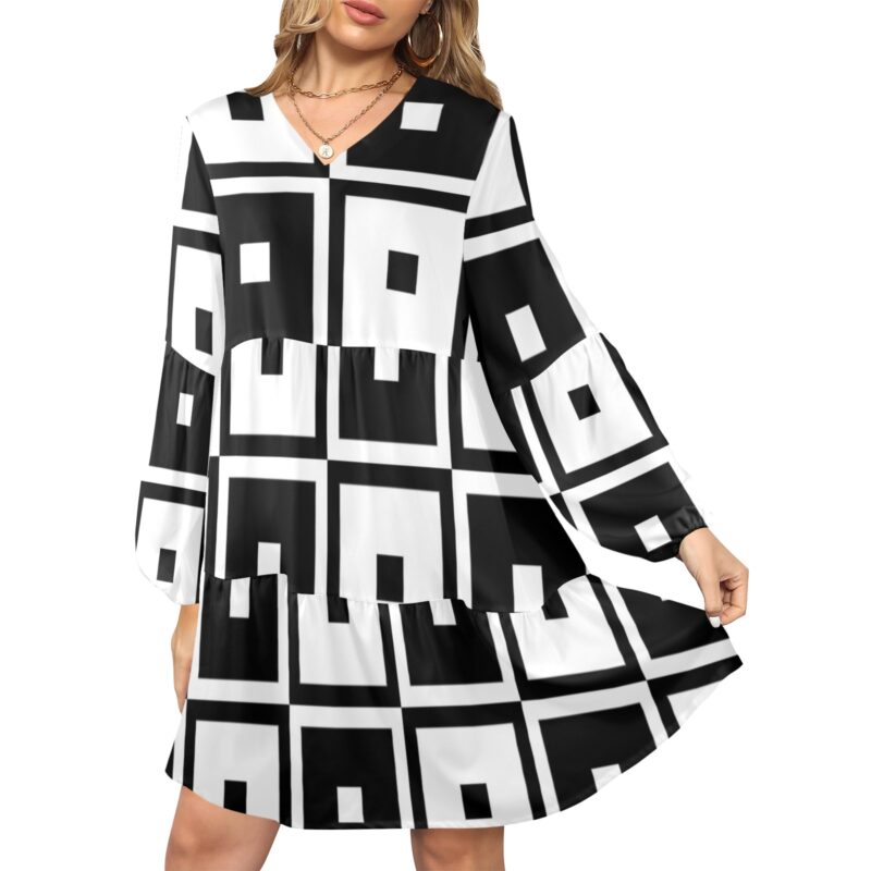 Dress for Spring Checked Black & White Pattern